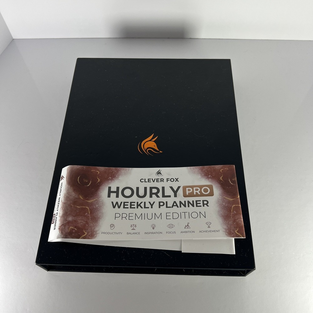 Clever Fox Hourly Pro Weekly Planner Premium Edition Undated Red NEW Open Box